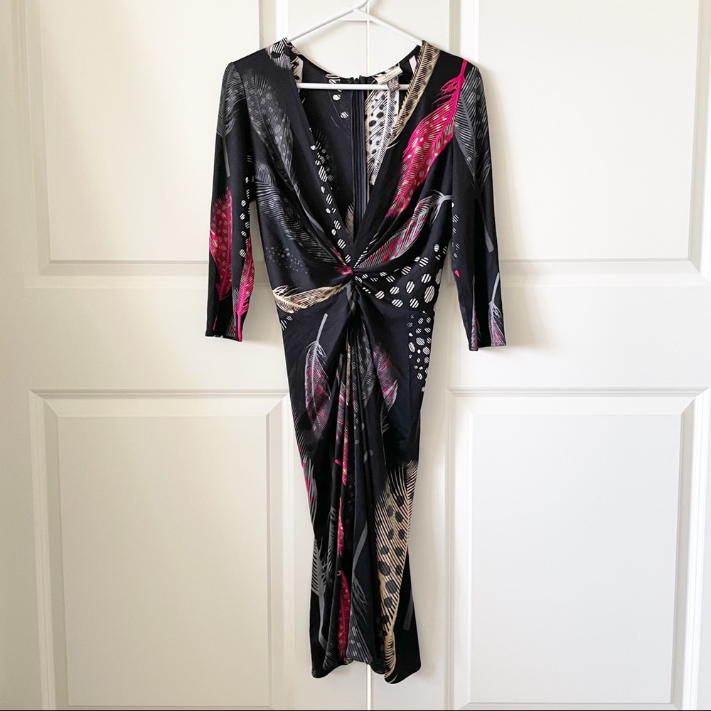 Issa London Multicolor Silk Jersey Dress